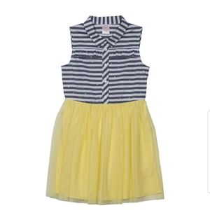 Girls Wonder Nation Dress Tulle Skirt Yellow with Stripes XL 14/16